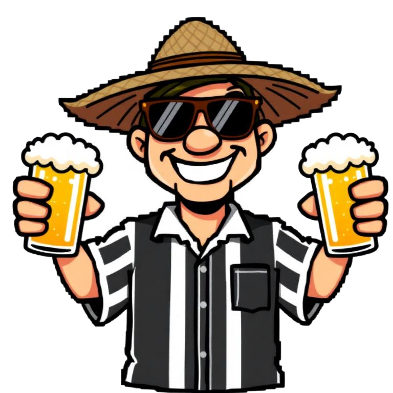 Mascote BUTEGALO com duas cervejas